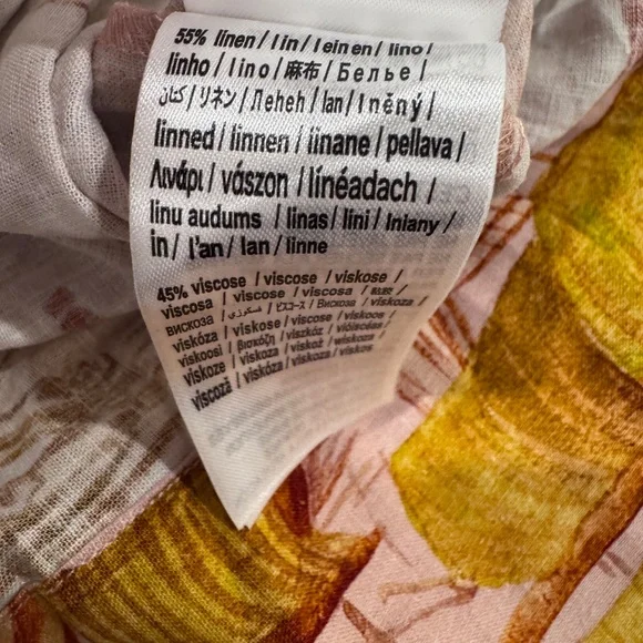 NWT Farm Rio Strappy Linen Maxi Dress Nautical Wonder Casual Beach Pink Sz XL - Picture 16 of 16